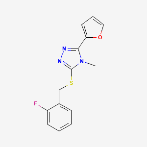 2-Fluorobenzyl 5-(2-furyl)-4-methyl-4H-1,2,4-triazol-3-YL sulfide