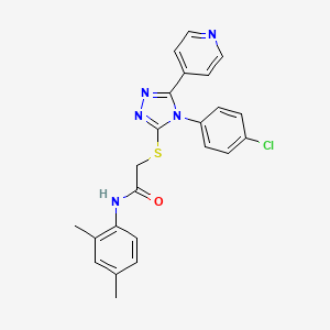 2-{[4-(4-chlorophenyl)-5-(pyridin-4-yl)-4H-1,2,4-triazol-3-yl]sulfanyl}-N-(2,4-dimethylphenyl)acetamide