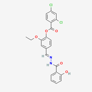 2-Ethoxy-4-(2-(2-hydroxybenzoyl)carbohydrazonoyl)phenyl 2,4-dichlorobenzoate