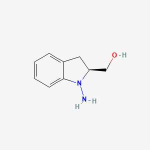molecular formula C9H12N2O B1508595 (S)-1-Amino-2-hydroxymethylindoline 