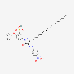 5-{3-heptadecyl-4-[(E)-(4-nitrophenyl)diazenyl]-5-oxo-4,5-dihydro-1H-pyrazol-1-yl}-2-phenoxybenzenesulfonic acid