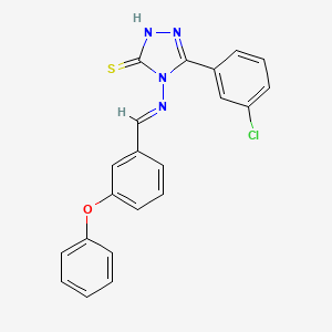 5-(3-Chlorophenyl)-4-((3-phenoxybenzylidene)amino)-4H-1,2,4-triazole-3-thiol