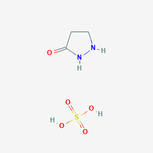 molecular formula C3H8N2O5S B1508596 3-Pyrazolidinone sulfate CAS No. 219312-95-5