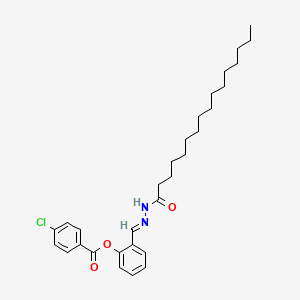 2-(2-Palmitoylcarbohydrazonoyl)phenyl 4-chlorobenzoate