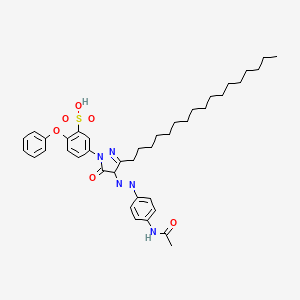 molecular formula C40H53N5O6S B15086046 5-(4-{(E)-[4-(acetylamino)phenyl]diazenyl}-3-heptadecyl-5-oxo-4,5-dihydro-1H-pyrazol-1-yl)-2-phenoxybenzenesulfonic acid CAS No. 97734-34-4