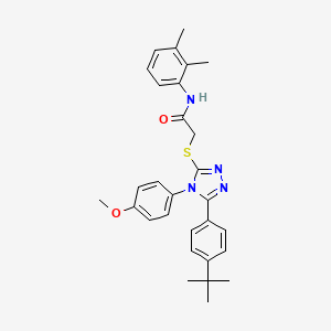 molecular formula C29H32N4O2S B15086065 2-{[5-(4-tert-butylphenyl)-4-(4-methoxyphenyl)-4H-1,2,4-triazol-3-yl]sulfanyl}-N-(2,3-dimethylphenyl)acetamide 