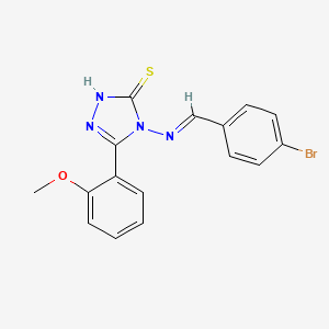 4-((4-Bromobenzylidene)amino)-3-(2-methoxyphenyl)-1H-1,2,4-triazole-5(4H)-thione