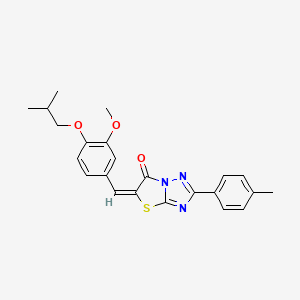 (5E)-5-(4-Isobutoxy-3-methoxybenzylidene)-2-(4-methylphenyl)[1,3]thiazolo[3,2-B][1,2,4]triazol-6(5H)-one