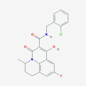 N-(2-chlorobenzyl)-9-fluoro-7-hydroxy-3-methyl-5-oxo-2,3-dihydro-1H,5H-pyrido[3,2,1-ij]quinoline-6-carboxamide