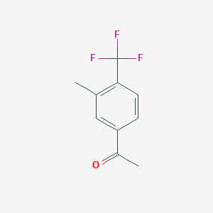 molecular formula C10H9F3O B1508615 1-(3-Methyl-4-(trifluoromethyl)phenyl)ethan-1-one CAS No. 851262-60-7