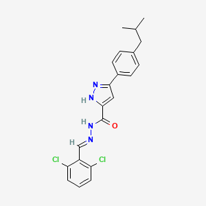 N'-[(E)-(2,6-dichlorophenyl)methylidene]-3-(4-isobutylphenyl)-1H-pyrazole-5-carbohydrazide