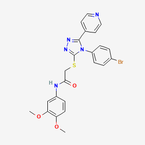 2-{[4-(4-bromophenyl)-5-(pyridin-4-yl)-4H-1,2,4-triazol-3-yl]sulfanyl}-N-(3,4-dimethoxyphenyl)acetamide