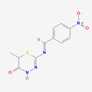 6-Methyl-2-((4-nitrobenzylidene)amino)-6H-1,3,4-thiadiazin-5-OL