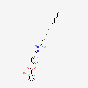 4-(2-Tetradecanoylcarbohydrazonoyl)phenyl 2-bromobenzoate