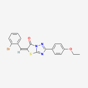 (5E)-5-(2-bromobenzylidene)-2-(4-ethoxyphenyl)[1,3]thiazolo[3,2-b][1,2,4]triazol-6(5H)-one