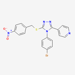 4-(4-(4-Bromophenyl)-5-((4-nitrobenzyl)thio)-4H-1,2,4-triazol-3-yl)pyridine