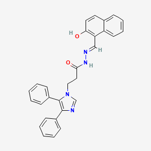 3-(4,5-diphenyl-1H-imidazol-1-yl)-N'-[(E)-(2-hydroxy-1-naphthyl)methylidene]propanohydrazide