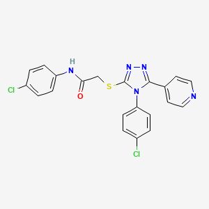 N-(4-chlorophenyl)-2-{[4-(4-chlorophenyl)-5-(pyridin-4-yl)-4H-1,2,4-triazol-3-yl]sulfanyl}acetamide