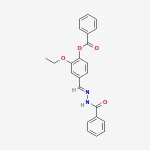 2-ethoxy-4-{(E)-[2-(phenylcarbonyl)hydrazinylidene]methyl}phenyl benzoate