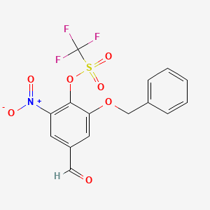 2-(Benzyloxy)-4-formyl-6-nitrophenyl trifluoromethanesulfonate