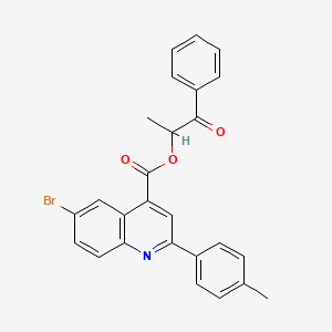 1-Oxo-1-phenylpropan-2-yl 6-bromo-2-(p-tolyl)quinoline-4-carboxylate