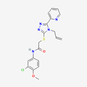 molecular formula C19H18ClN5O2S B15086398 N-(3-chloro-4-methoxyphenyl)-2-{[4-(prop-2-en-1-yl)-5-(pyridin-2-yl)-4H-1,2,4-triazol-3-yl]sulfanyl}acetamide CAS No. 577762-32-4