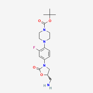 molecular formula C19H27FN4O4 B1508640 (s)-Tert-butyl 4-(4-(5-(aminomethyl)-2-oxooxazolidin-3-yl)-2-fluorophenyl)piperazine-1-carboxylate CAS No. 268209-15-0