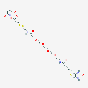 molecular formula C30H49N5O11S3 B15086451 NHS-S-S-PEG4-biotin (cleavable) 