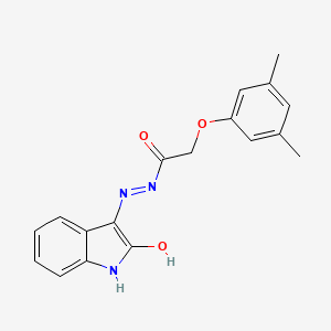 molecular formula C18H17N3O3 B15086463 2-(3,5-dimethylphenoxy)-N'-[(3Z)-2-oxo-1,2-dihydro-3H-indol-3-ylidene]acetohydrazide 