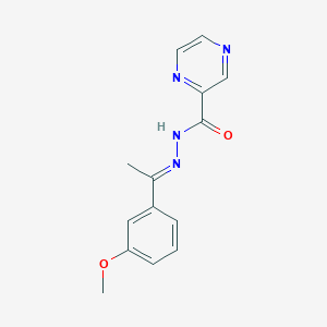 molecular formula C14H14N4O2 B15086471 N'-(1-(3-Methoxyphenyl)ethylidene)-2-pyrazinecarbohydrazide 