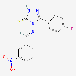 5-(4-Fluorophenyl)-4-((3-nitrobenzylidene)amino)-4H-1,2,4-triazole-3-thiol