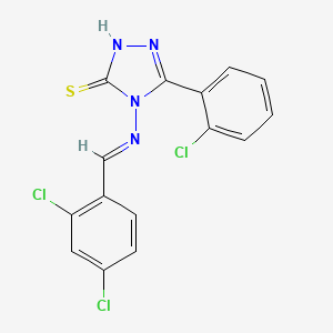 5-(2-Chlorophenyl)-4-((2,4-dichlorobenzylidene)amino)-4H-1,2,4-triazole-3-thiol