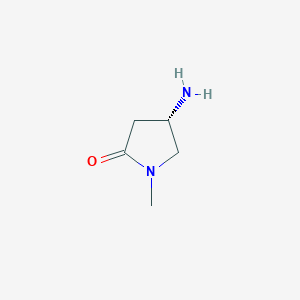 molecular formula C5H10N2O B1508650 (S)-4-氨基-1-甲基吡咯烷-2-酮 CAS No. 770706-26-8