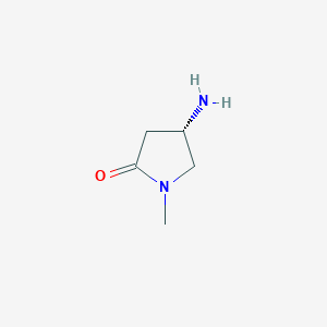 molecular formula C5H10N2O B1508650 (S)-4-Amino-1-methylpyrrolidin-2-on CAS No. 770706-26-8