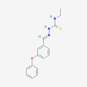 molecular formula C16H17N3OS B15086506 3-Phenoxybenzaldehyde N-ethylthiosemicarbazone CAS No. 477731-42-3