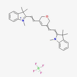 B1508651 1,3,3-Trimethyl-2-(2-{5-[2-(1,3,3-trimethyl-1,3-dihydro-2H-indol-2-ylidene)ethylidene]-5,6-dihydro-2H-pyran-3-yl}ethenyl)-3H-indol-1-ium tetrafluoroborate CAS No. 262607-24-9