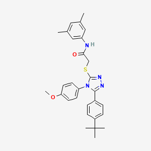 2-{[5-(4-tert-butylphenyl)-4-(4-methoxyphenyl)-4H-1,2,4-triazol-3-yl]sulfanyl}-N-(3,5-dimethylphenyl)acetamide