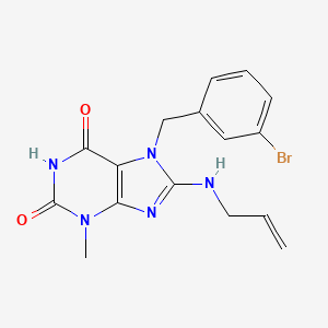 molecular formula C16H16BrN5O2 B15086535 8-(Allylamino)-7-(3-bromobenzyl)-3-methyl-3,7-dihydro-1H-purine-2,6-dione CAS No. 476480-96-3