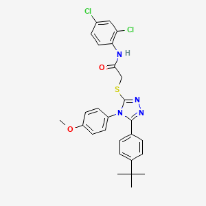 2-{[5-(4-tert-butylphenyl)-4-(4-methoxyphenyl)-4H-1,2,4-triazol-3-yl]sulfanyl}-N-(2,4-dichlorophenyl)acetamide