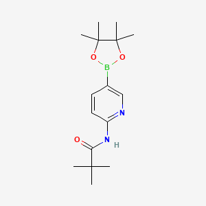 molecular formula C16H25BN2O3 B1508658 N-(5-(4,4,5,5-Tetramethyl-1,3,2-dioxaborolan-2-yl)pyridin-2-yl)pivalamide CAS No. 1092119-20-4