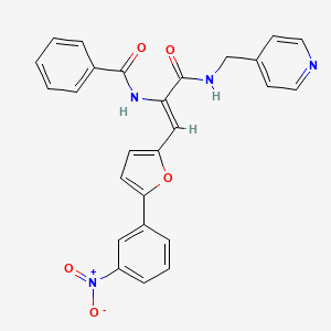 N-((Z)-2-[5-(3-Nitrophenyl)-2-furyl]-1-{[(4-pyridinylmethyl)amino]carbonyl}ethenyl)benzamide