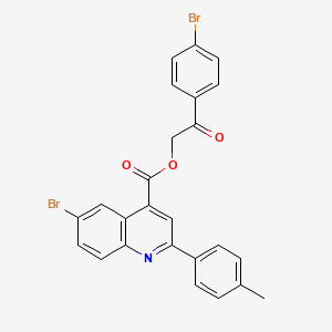 2-(4-Bromophenyl)-2-oxoethyl 6-bromo-2-(4-methylphenyl)quinoline-4-carboxylate