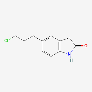 molecular formula C11H12ClNO B15086593 5-(3-Chloro-propyl)-1,3-dihydro-indol-2-one 