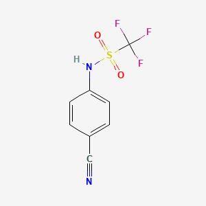 molecular formula C8H5F3N2O2S B15086606 N-(4-cyanophenyl)-1,1,1-trifluoromethane sulfonamide 