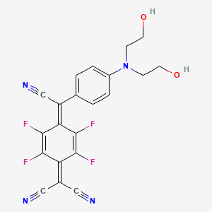 {4-[{4-[Bis(2-hydroxyethyl)amino]phenyl}(cyano)methylidene]-2,3,5,6-tetrafluorocyclohexa-2,5-dien-1-ylidene}propanedinitrile