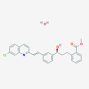molecular formula C28H26ClNO4 B1508663 Methyl 2-[(3S)-3-[3-[(E)-2-(7-chloro-2-quinolinyl)vinyl]phenyl]-3-hydroxypropyl]benzoate monohydrate CAS No. 287930-78-3