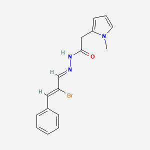 molecular formula C16H16BrN3O B15086631 N'-(2-Bromo-3-phenylallylidene)-2-(1-methyl-1H-pyrrol-2-yl)acetohydrazide CAS No. 314071-25-5