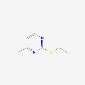 molecular formula C7H10N2S B15086633 Pyrimidine, 2-(ethylthio)-4-methyl- CAS No. 61767-95-1