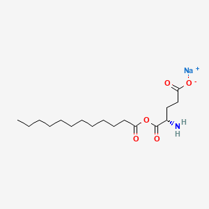 molecular formula C17H30NNaO5 B1508664 Sodium 1-[(5-oxidanidyl-5-oxidanylidene-L-norvalyl)oxy]-1-oxododecane CAS No. 42926-22-7