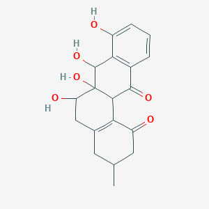 molecular formula C19H20O6 B15086643 6,6a,7,8-tetrahydroxy-3-methyl-3,4,5,6,7,12a-hexahydro-2H-benzo[a]anthracene-1,12-dione 